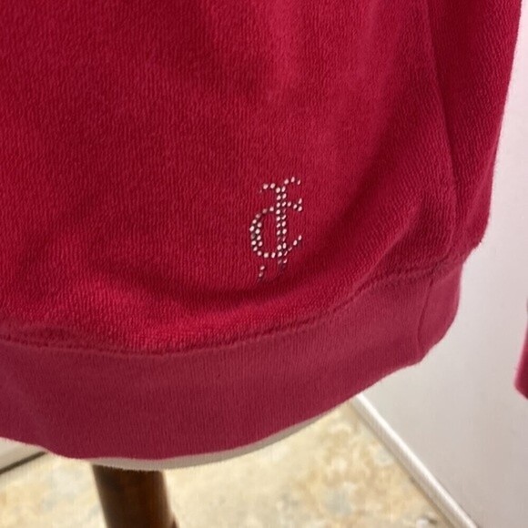 Juicy Couture Pink Terry cloth Sweatshirt size M - Picture 9 of 9